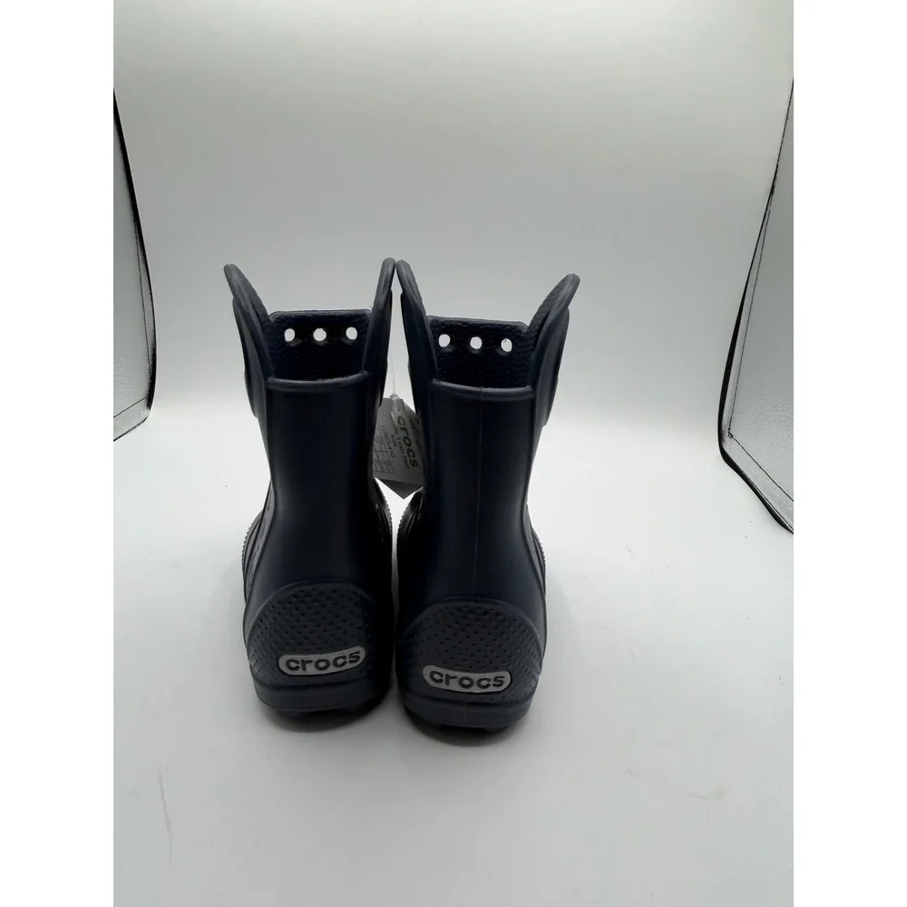 Crocs Kids Handle It Rain‎ Boot Navy Blue Waterproof Pull On 12803-410 Size C7